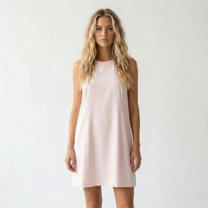 Rebecca Minkoff Pale Pink Mini Dress 8 Pockets T-Back Racerback Shift Sleeveless